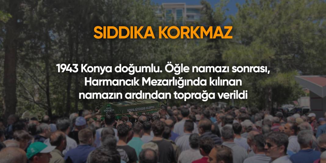 Konya'da bugün vefat edenler | 13 Ocak 2025 5